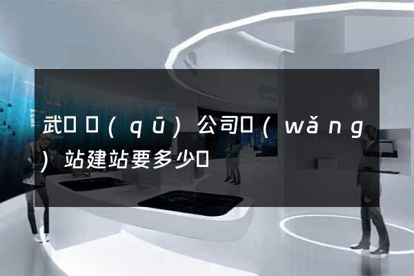 武進區(qū)公司網(wǎng)站建站要多少錢
