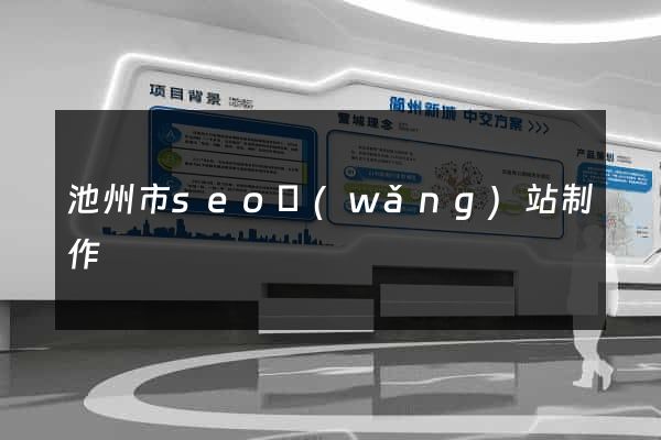 池州市seo網(wǎng)站制作
