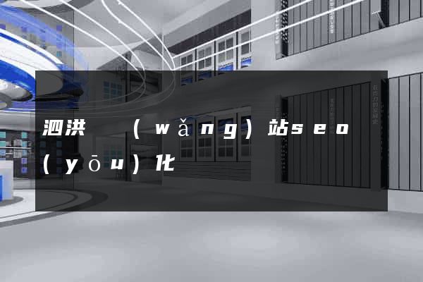 泗洪縣網(wǎng)站seo優(yōu)化