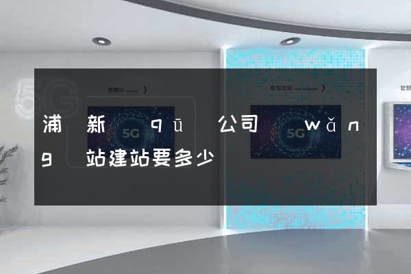 浦東新區(qū)公司網(wǎng)站建站要多少錢