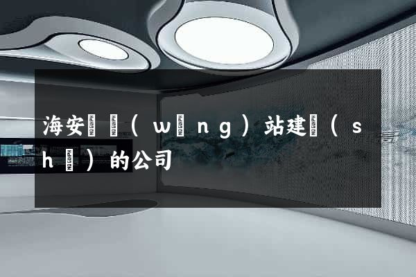 海安縣網(wǎng)站建設(shè)的公司