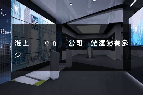 淮上區(qū)公司網站建站要多少錢