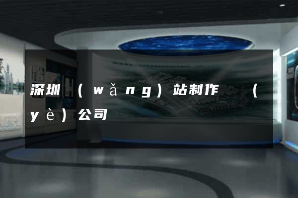 深圳網(wǎng)站制作專業(yè)公司