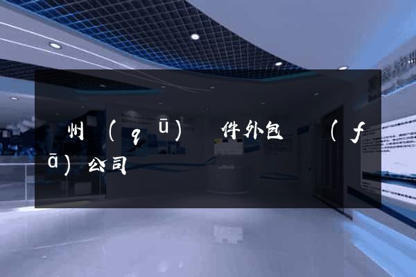 潁州區(qū)軟件外包開發(fā)公司