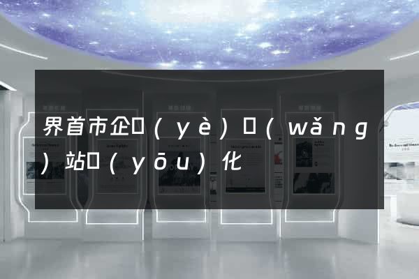 界首市企業(yè)網(wǎng)站優(yōu)化