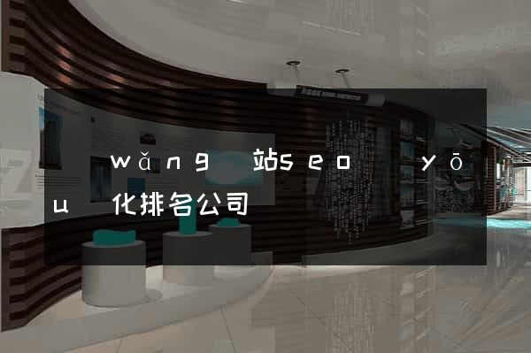 網(wǎng)站seo優(yōu)化排名公司