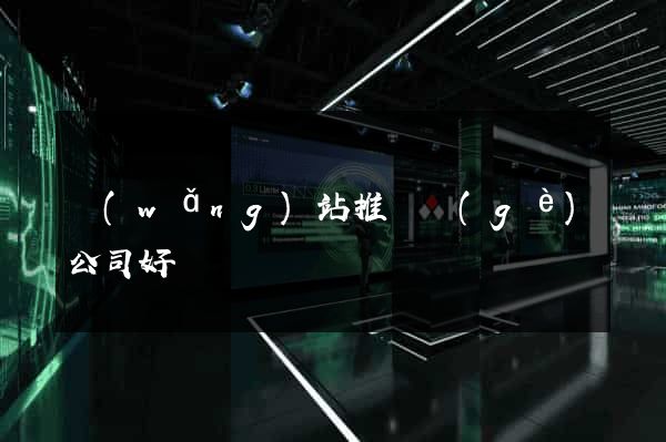 網(wǎng)站推廣個(gè)公司好