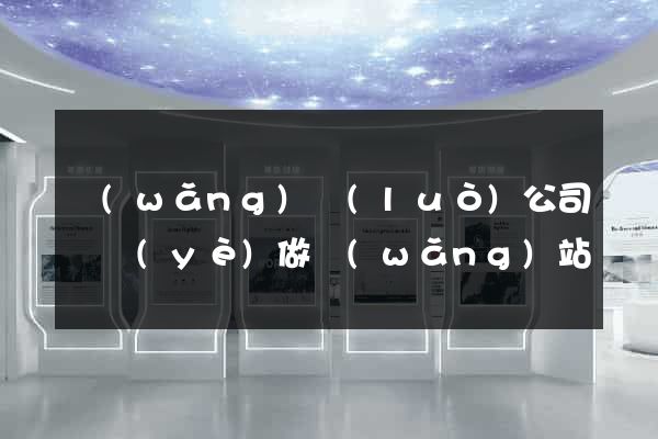 網(wǎng)絡(luò)公司專業(yè)做網(wǎng)站
