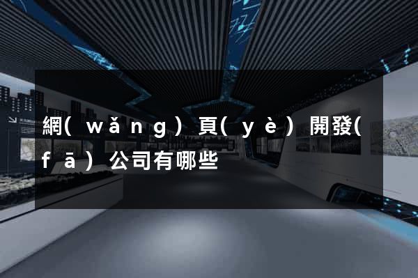網(wǎng)頁(yè)開發(fā)公司有哪些