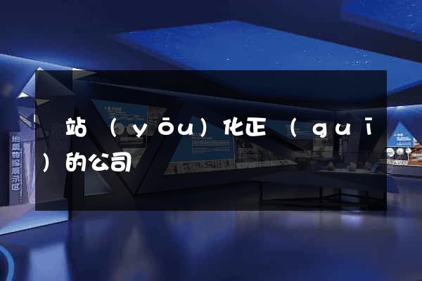 網站優(yōu)化正規(guī)的公司