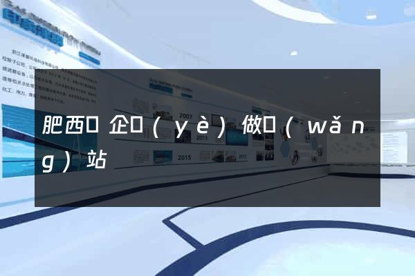 肥西縣企業(yè)做網(wǎng)站