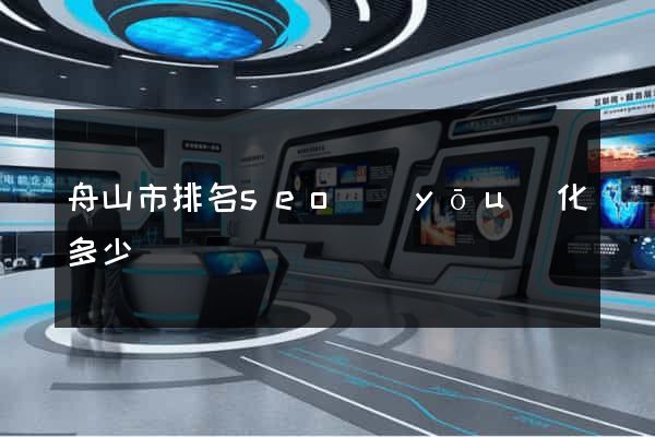 舟山市排名seo優(yōu)化多少錢