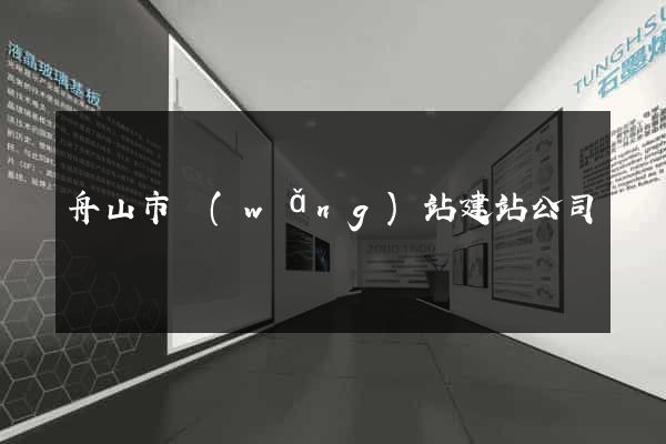 舟山市網(wǎng)站建站公司