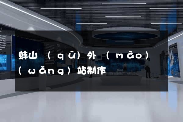 蚌山區(qū)外貿(mào)網(wǎng)站制作