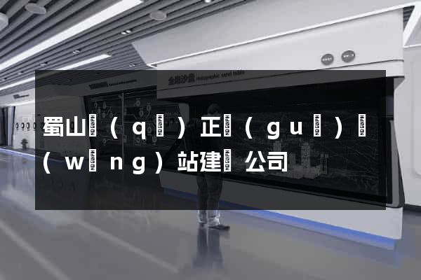 蜀山區(qū)正規(guī)網(wǎng)站建設公司