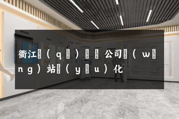衢江區(qū)設計公司網(wǎng)站優(yōu)化