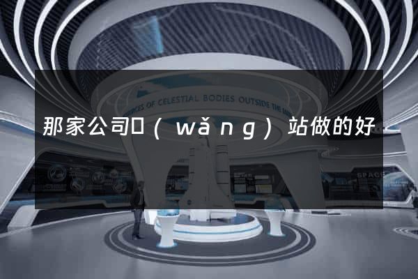 那家公司網(wǎng)站做的好