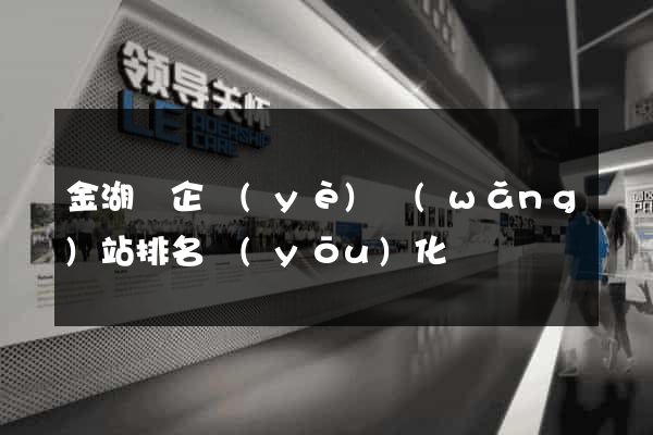 金湖縣企業(yè)網(wǎng)站排名優(yōu)化