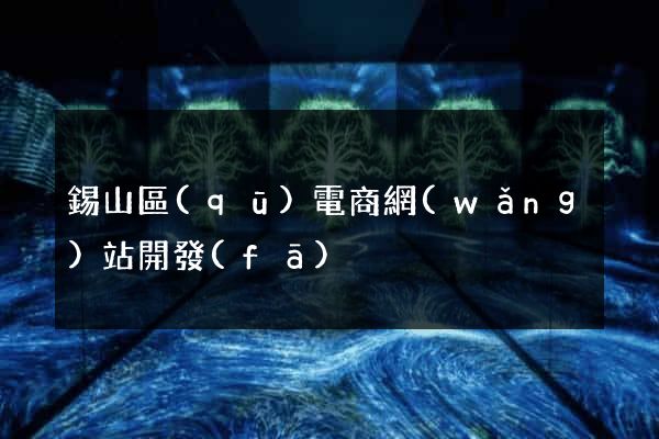 錫山區(qū)電商網(wǎng)站開發(fā)