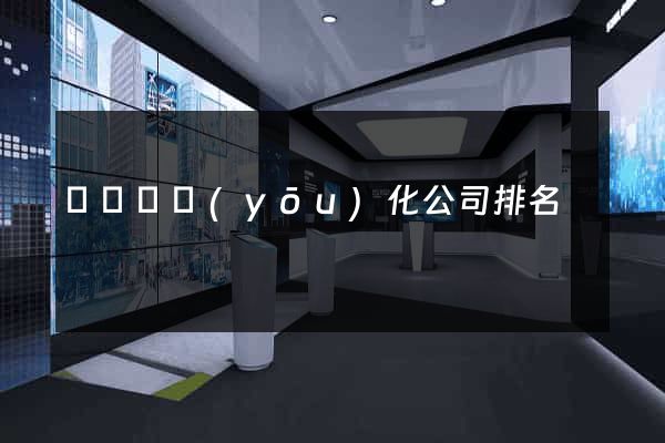 長興縣優(yōu)化公司排名