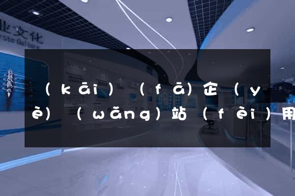 開(kāi)發(fā)企業(yè)網(wǎng)站費(fèi)用