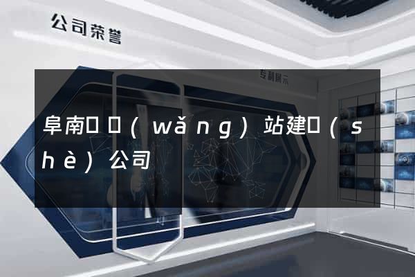 阜南縣網(wǎng)站建設(shè)公司