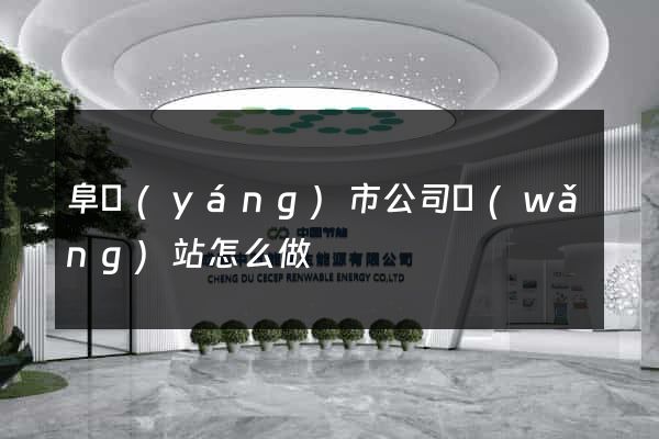 阜陽(yáng)市公司網(wǎng)站怎么做