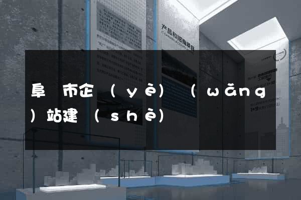 阜陽市企業(yè)網(wǎng)站建設(shè)