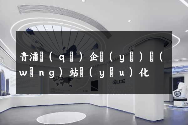 青浦區(qū)企業(yè)網(wǎng)站優(yōu)化