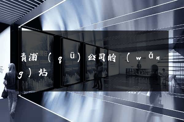 青浦區(qū)公司的網(wǎng)站