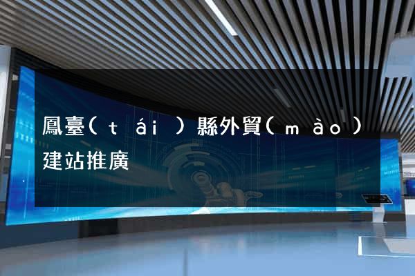 鳳臺(tái)縣外貿(mào)建站推廣