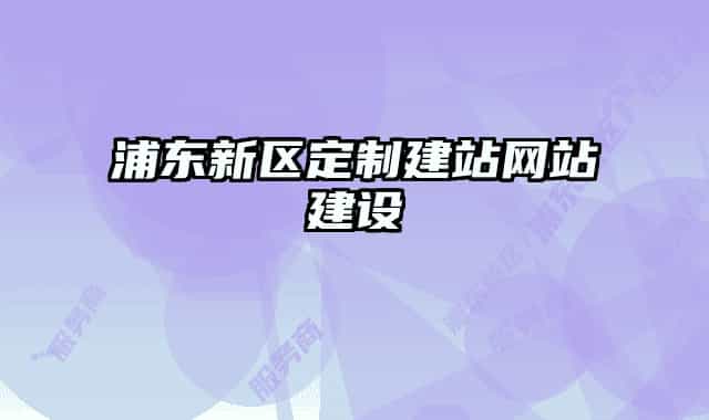 浦東新區(qū)定制建站網(wǎng)站建設(shè)