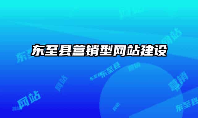 東至縣營(yíng)銷型網(wǎng)站建設(shè)