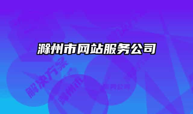 滁州市網(wǎng)站服務(wù)公司