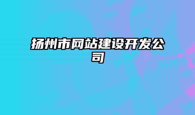 揚州市網站建設開發(fā)公司