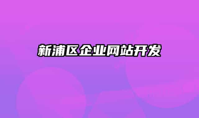 新浦區(qū)企業(yè)網站開發(fā)