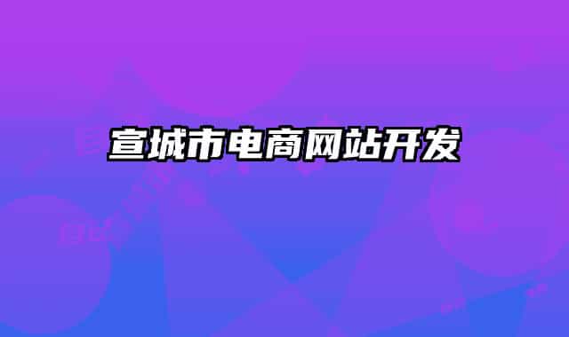 宣城市電商網(wǎng)站開發(fā)