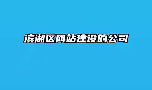 濱湖區(qū)網(wǎng)站建設(shè)的公司