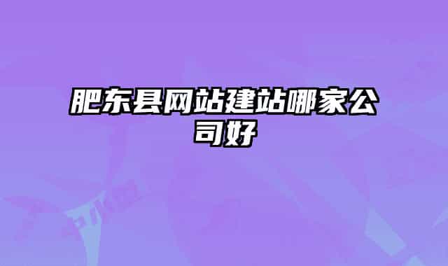 肥東縣網站建站哪家公司好