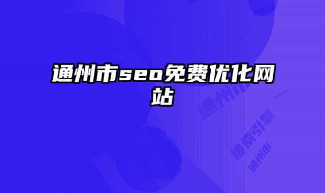通州市seo免費(fèi)優(yōu)化網(wǎng)站
