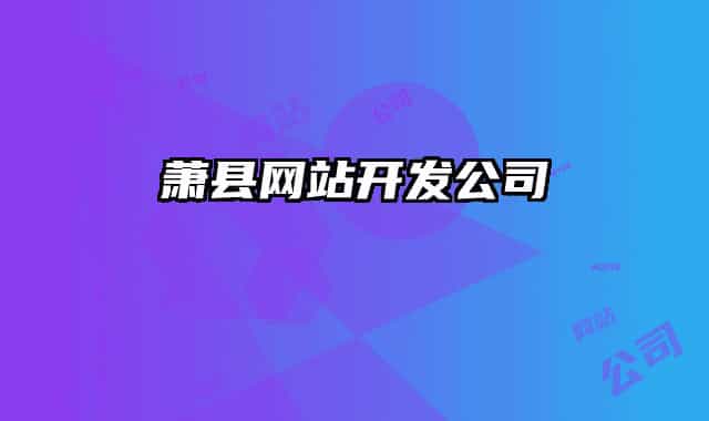 蕭縣網(wǎng)站開發(fā)公司