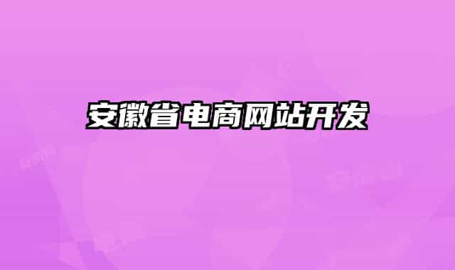 安徽省電商網(wǎng)站開(kāi)發(fā)