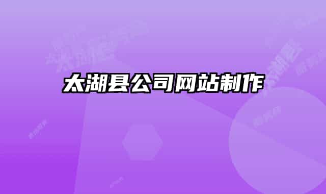 太湖縣公司網(wǎng)站制作